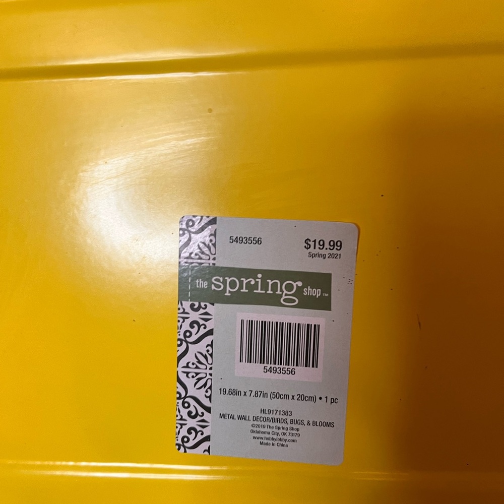 The Spring Shop Bright Yellow Decorative Sign - Picture 2 of 7
